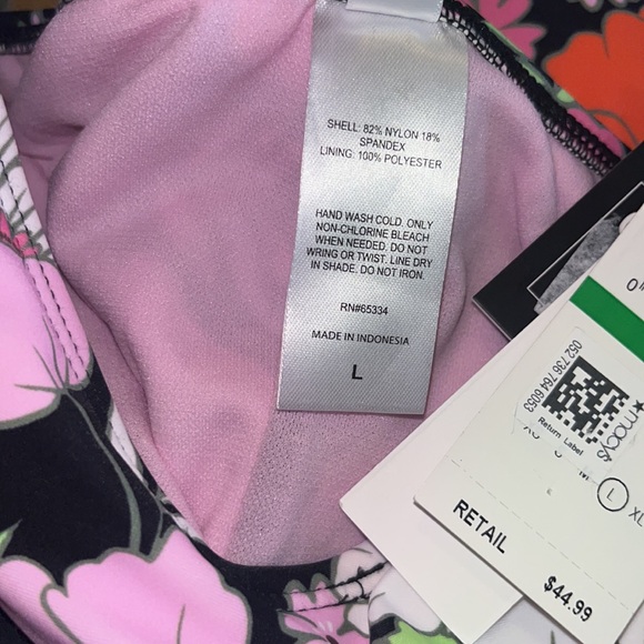 SALT + COVE JUNIORS LACE-UP-SIDES ONE-PIECE SWIMSUIT Sz LARGE - Picture 10 of 12